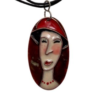 Mujer con sombrero Rojo